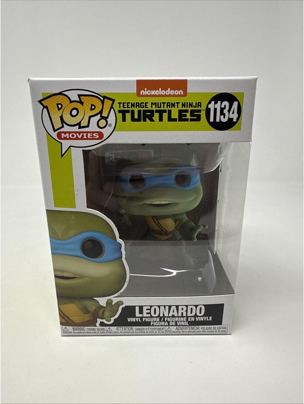 NIB Funko Pop! TMNT Nickelodeon Movies Leonardo #1134 with Protector